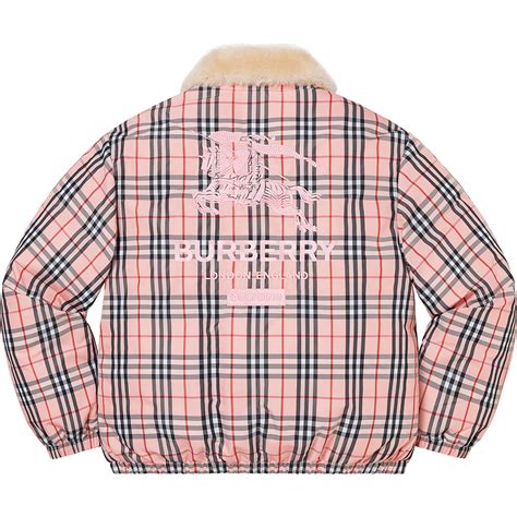 retail supreme burberry|supreme shearling collar down puffer.